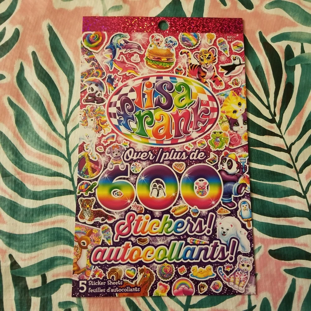 Lisa Frank Over 600 Stickers, 5 Sticker Sheets Colorful Stickers Vintage NWT